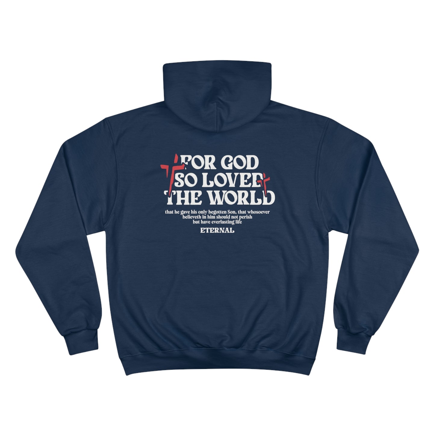 FOR GOD SO LOVED THE WORLD HOODIE - NAVY