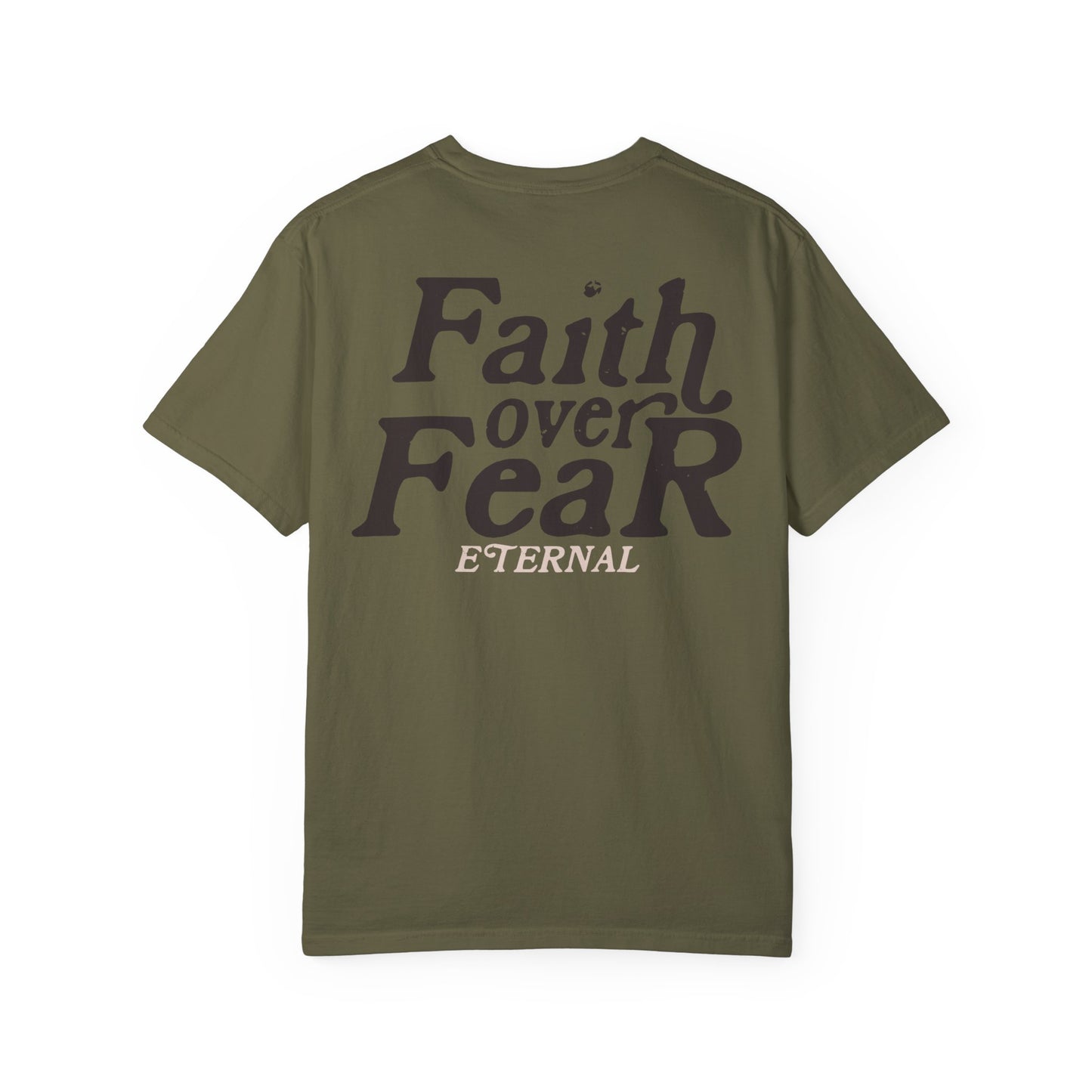 Faith Over Fear Tee - Black on Sage