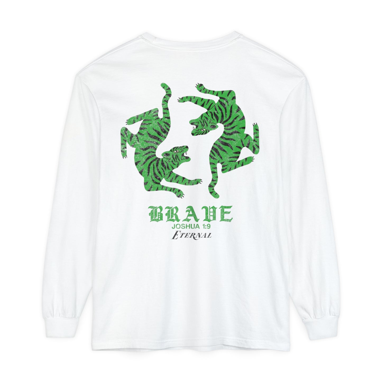 Brave Tiger Long Sleeve Tee - White