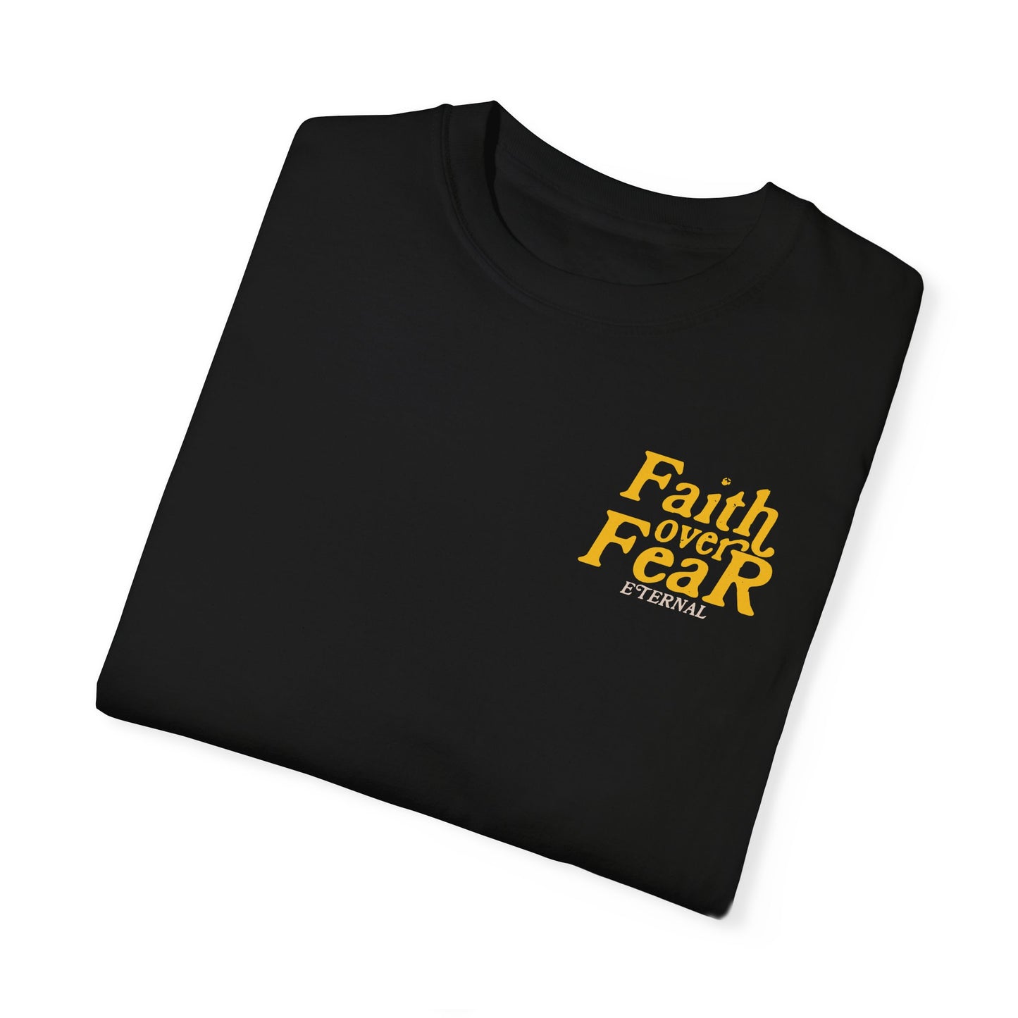 Faith Over Fear Tee - Yellow on Black