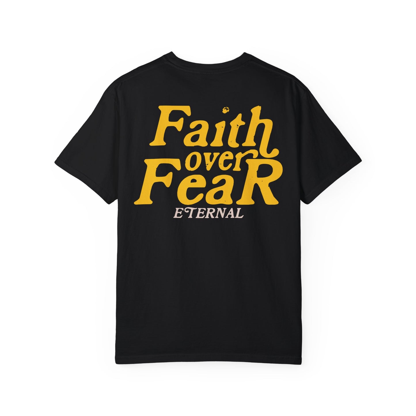 Faith Over Fear Tee - Yellow on Black