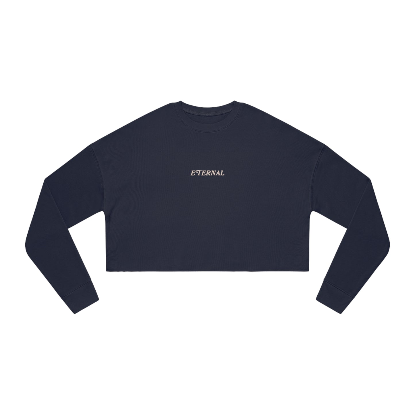 Faith Over Fear Cropped Sweater - Navy