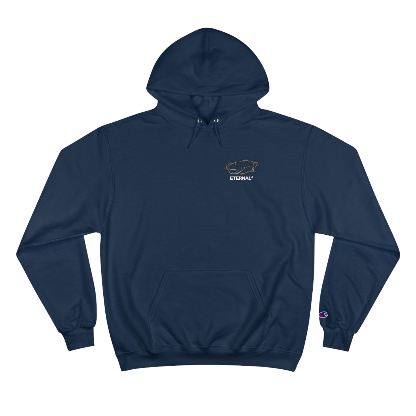 CROWN OF THORNS CHAMPION HOODIE - NAVY