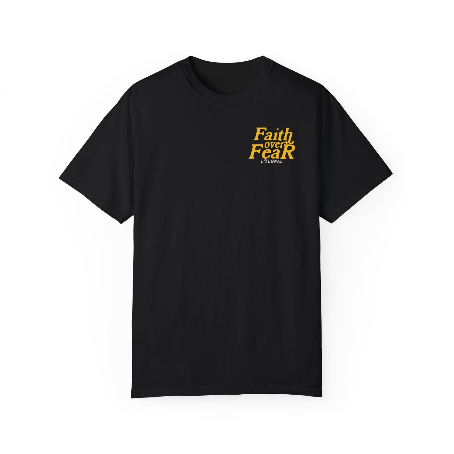 Faith Over Fear Tee - Yellow on Black