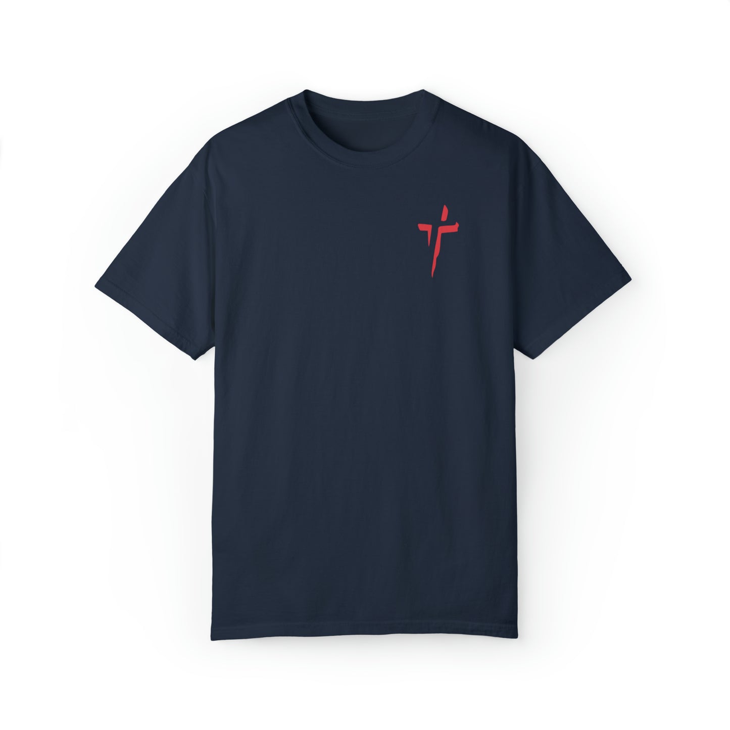 FOR GOD SO LOVED THE WORLD CROSS TEE - NAVY