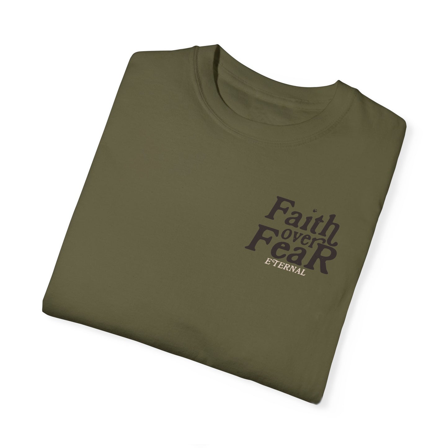 Faith Over Fear Tee - Black on Sage