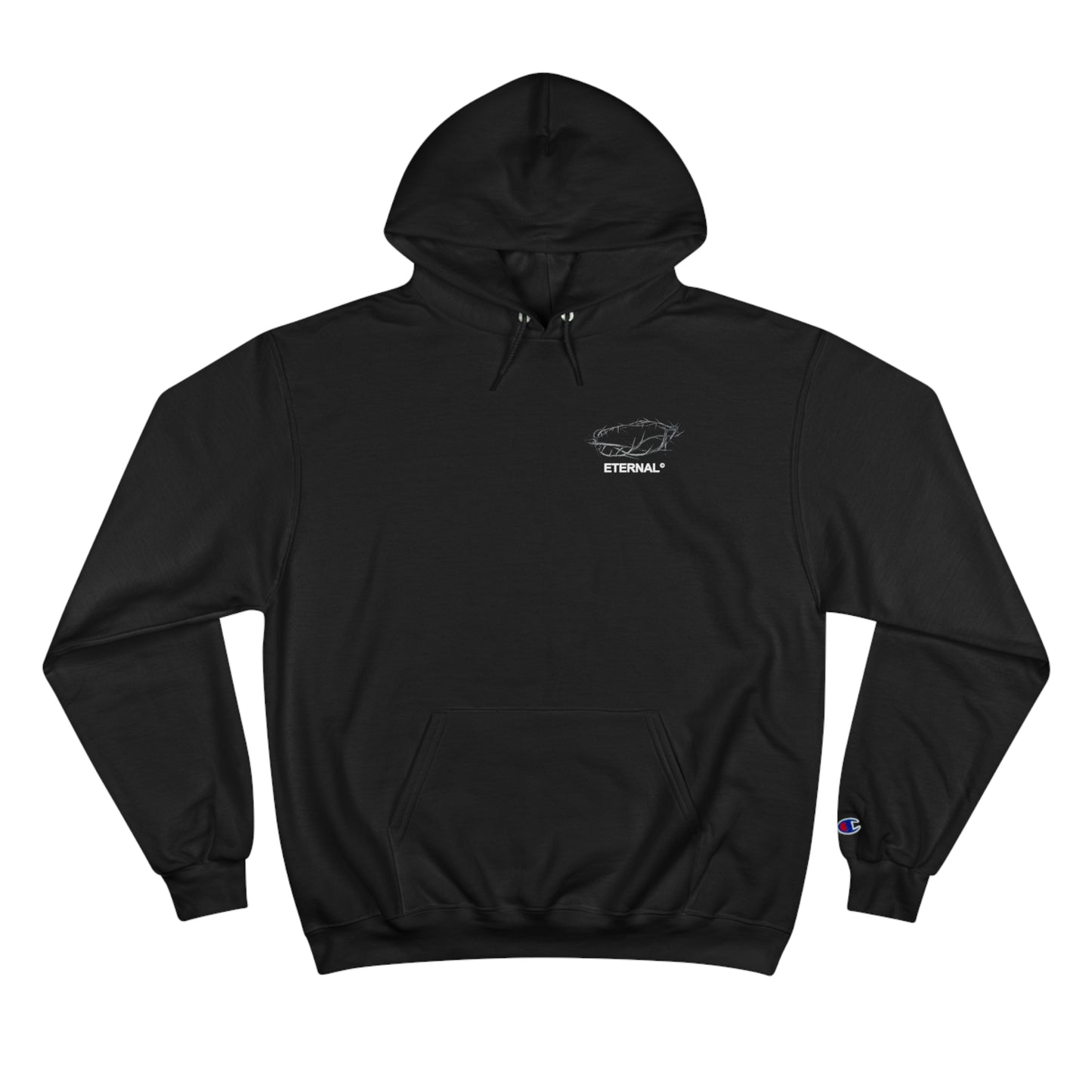 CROWN OF THORNS CHAMPION HOODIE - BLACK