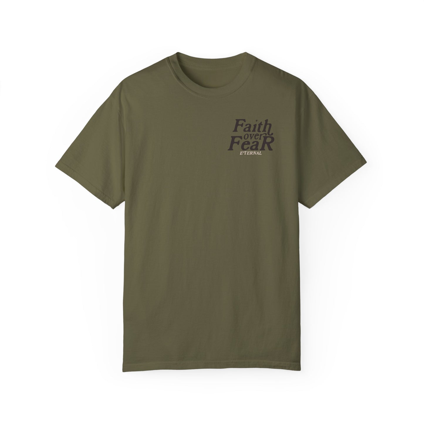 Faith Over Fear Tee - Black on Sage